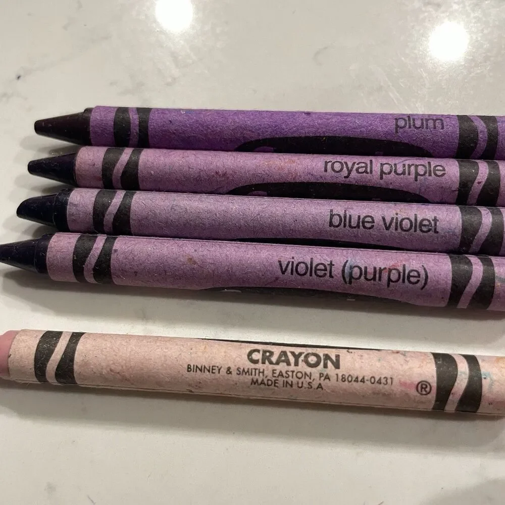 Vintage Crayola Crayons Purples Discontinued Binney And Smith